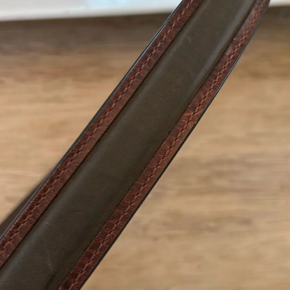 Columbia dark brown men's leather like belt size 42